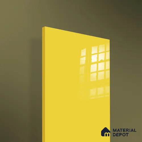 Ferrero 1C 01525 Lemon Zest 8 ft x 4 ft High Gloss Finish 6H Anti Scratch Acrylic Laminate - 1.5 mm | Suitable for Living Room, Kitchen, Office