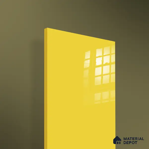 Ferrero 1C 01525 Lemon Zest 8 ft x 4 ft High Gloss Finish 6H Anti Scratch Acrylic Laminate - 1.5 mm | Suitable for Living Room, Kitchen, Office