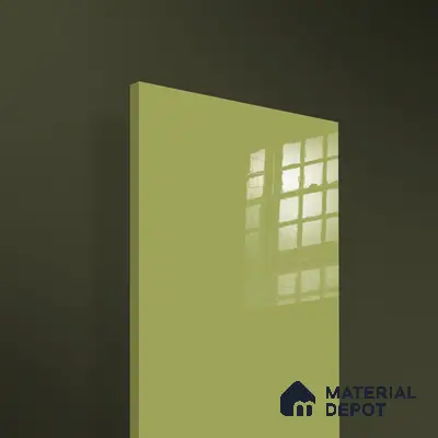 Ferrero 1C 01524 Harvest Olive 8 ft x 4 ft High Gloss Finish 6H Anti Scratch Acrylic Laminate - 1.5 mm | Suitable for Living Room, Kitchen, Office