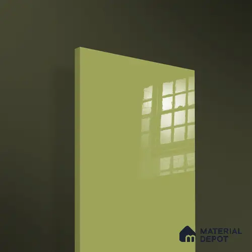 Ferrero 1C 01524 Harvest Olive 8 ft x 4 ft High Gloss Finish 6H Anti Scratch Acrylic Laminate - 1.5 mm | Suitable for Living Room, Kitchen, Office