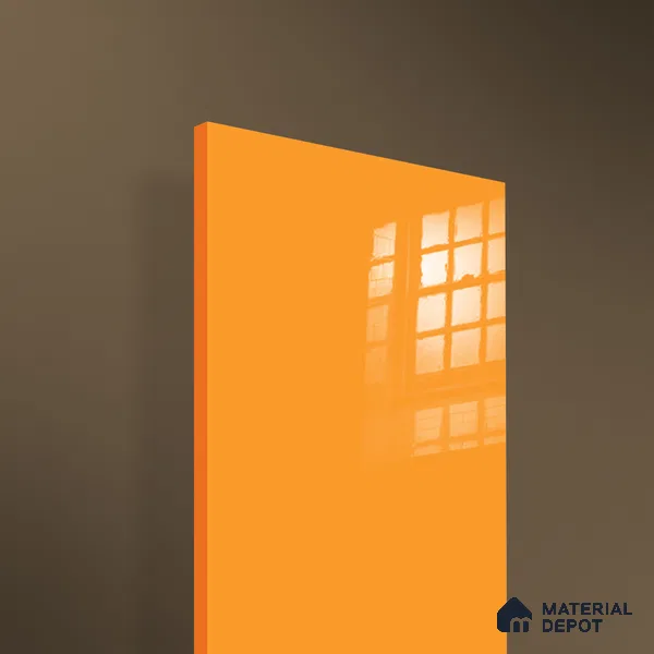 Ferrero 1C 01526 Pumpkin Spice 8 ft x 4 ft High Gloss Finish 6H Anti Scratch Acrylic Laminate - 1.5 mm | Suitable for Bedroom, TV Unit, Wardrobe, Kitchen Cabinet