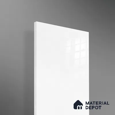 Ferrero 1C 01546 Ivory Shine 8 ft x 4 ft High Gloss Finish 6H Anti Scratch Acrylic Laminate - 1.5 mm | Suitable for Bedroom, TV Unit, Wardrobe, Kitchen Cabinet
