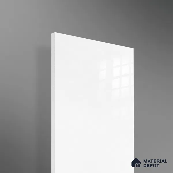 Ferrero 1C 01546 Ivory Shine 8 ft x 4 ft High Gloss Finish 6H Anti Scratch Acrylic Laminate - 1.5 mm | Suitable for Bedroom, TV Unit, Wardrobe, Kitchen Cabinet