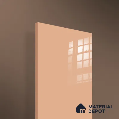 Ferrero 1C 01584 Desert Peach 8 ft x 4 ft High Gloss Finish 6H Anti Scratch Acrylic Laminate - 1.5 mm | Suitable for Living Room, Kitchen, Office