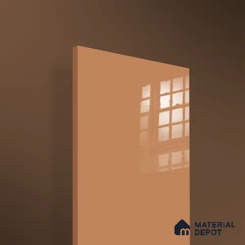 Ferrero 1C 01585 Copper Beige 8 ft x 4 ft High Gloss Finish 6H Anti Scratch Acrylic Laminate - 1.5 mm | Suitable for Living Room, Kitchen, Office