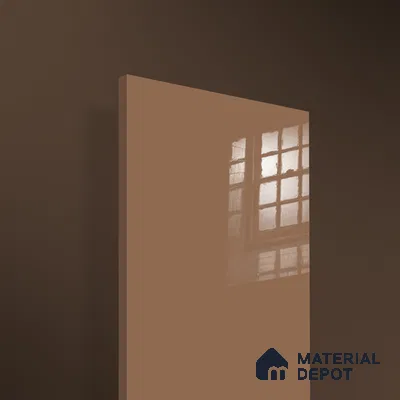 Ferrero 1C 01583 Sandy Cocoa 8 ft x 4 ft High Gloss Finish 6H Anti Scratch Acrylic Laminate - 1.5 mm | Suitable for Living Room, Kitchen, Office