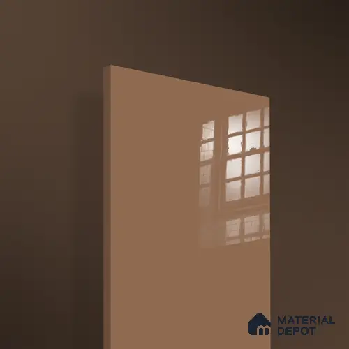 Ferrero 1C 01583 Sandy Cocoa 8 ft x 4 ft High Gloss Finish 6H Anti Scratch Acrylic Laminate - 1.5 mm | Suitable for Living Room, Kitchen, Office