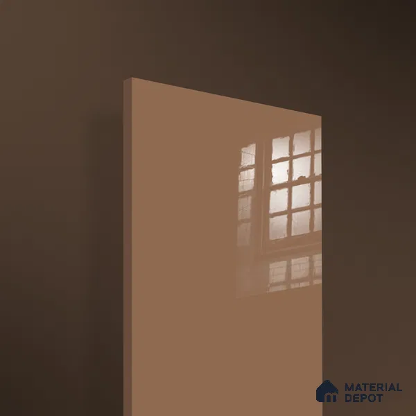 Ferrero 1C 01583 Sandy Cocoa 8 ft x 4 ft High Gloss Finish 6H Anti Scratch Acrylic Laminate - 1.5 mm | Suitable for Living Room, Kitchen, Office