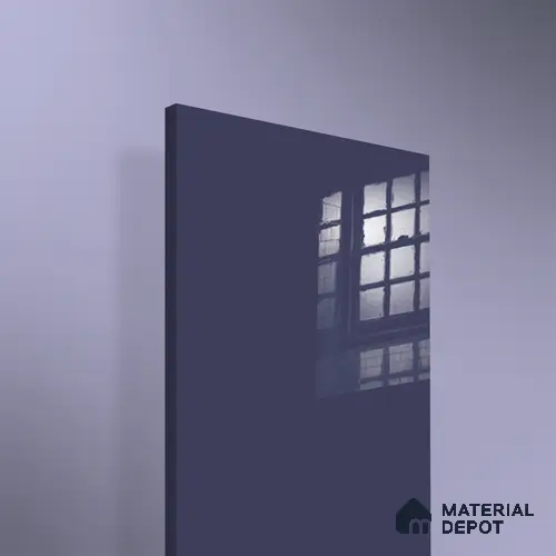 Ferrero 1C 01596 Twilight Navy 8 ft x 4 ft High Gloss Finish 6H Anti Scratch Acrylic Laminate - 1.5 mm | Suitable for Living Room, Kitchen, Office