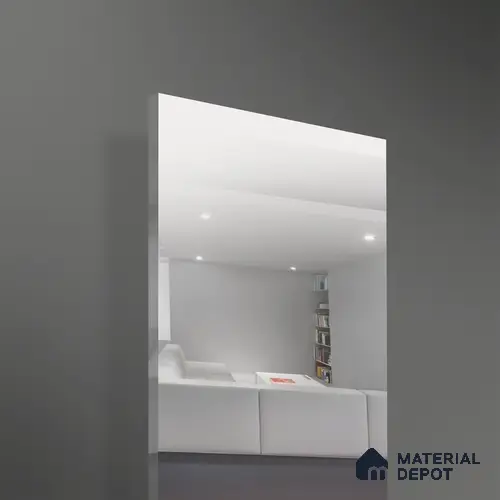Ferrero 1C Silver Mirror 8 ft x 4 ft High Gloss Finish 6H Anti Scratch Acrylic Self Adhesive Laminate - 1.5 mm | Suitable for Bedroom, TV Unit, Wardrobe, Kitchen Cabinet