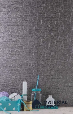 Grey Stone Look Charcoal Decorative Wall Panel PN 05058 8 ft x 2 ft - 4 mm | Suitable for Feature Wall, TV Unit & Living Room | Width is Subjected to 5% Variation