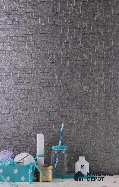 Grey Stone Look Charcoal Decorative Wall Panel PN 05058 8 ft x 2 ft - 4 mm | Suitable for Feature Wall, TV Unit & Living Room | Width is Subjected to 5% Variation