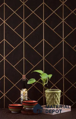 Brown Luxury Look Charcoal Decorative Wall Panel PN 05061 8 ft x 2 ft - 4 mm | Suitable for Feature Wall, TV Unit & Living Room | Width is Subjected to 5% Variation