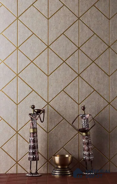 Beige Luxury Look Charcoal Decorative Wall Panel PN 05063 8 ft x 2 ft - 4 mm | Suitable for Feature Wall, TV Unit & Living Room | Width is Subjected to 5% Variation