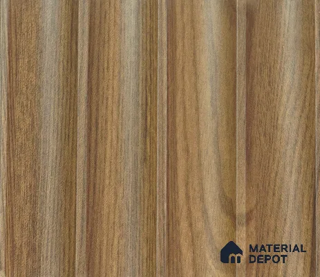 Brown Wooden Louver PN 00038 9.5 ft x 4.7 inch MDF Panel - 18 mm | Suitable for Feature Wall, TV Unit & Living Room | Width is Subjected to 5% Variation