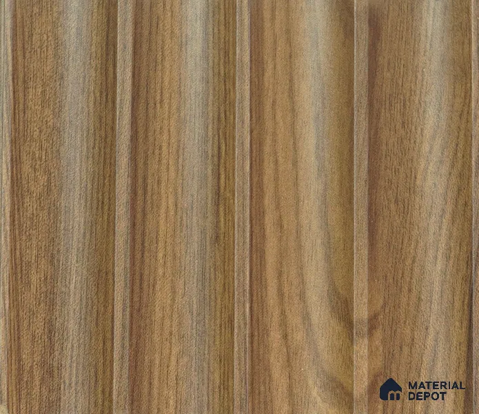 Brown Wooden Louver PN 00038 9.5 ft x 4.7 inch MDF Panel - 18 mm | Suitable for Feature Wall, TV Unit & Living Room | Width is Subjected to 5% Variation