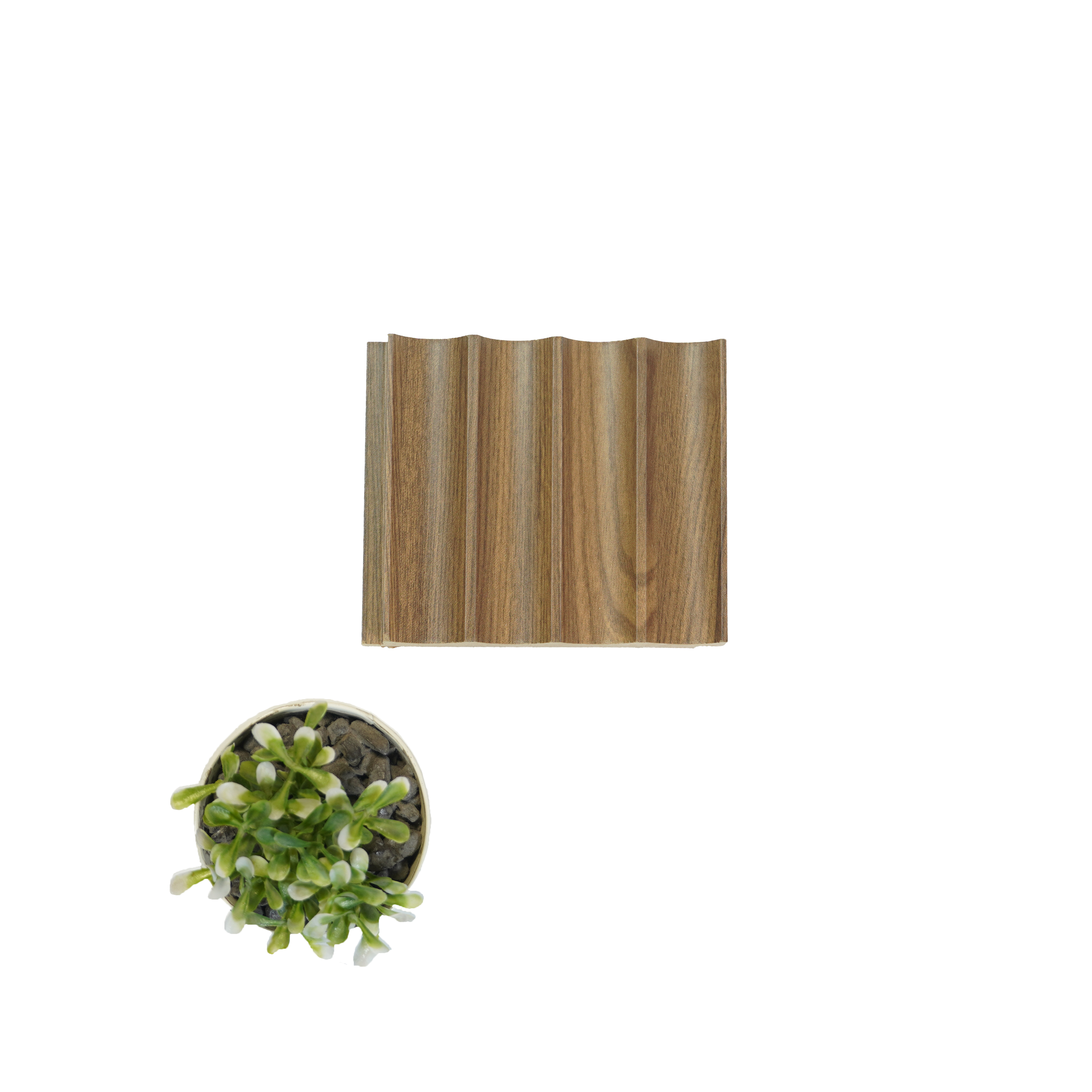 Brown Wooden Louver PN 00038 9.5 ft x 4.7 inch MDF Panel - 18 mm | Suitable for Feature Wall, TV Unit & Living Room | Width is Subjected to 5% Variation