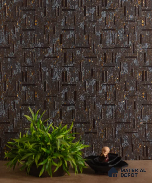 Brown Patterned Decorative Wall Panel PN 02839 8 ft x 2 ft Charcoal Panel - 4 mm | Suitable for Feature Wall, TV Unit & Living Room | Width is Subjected to 5% Variation