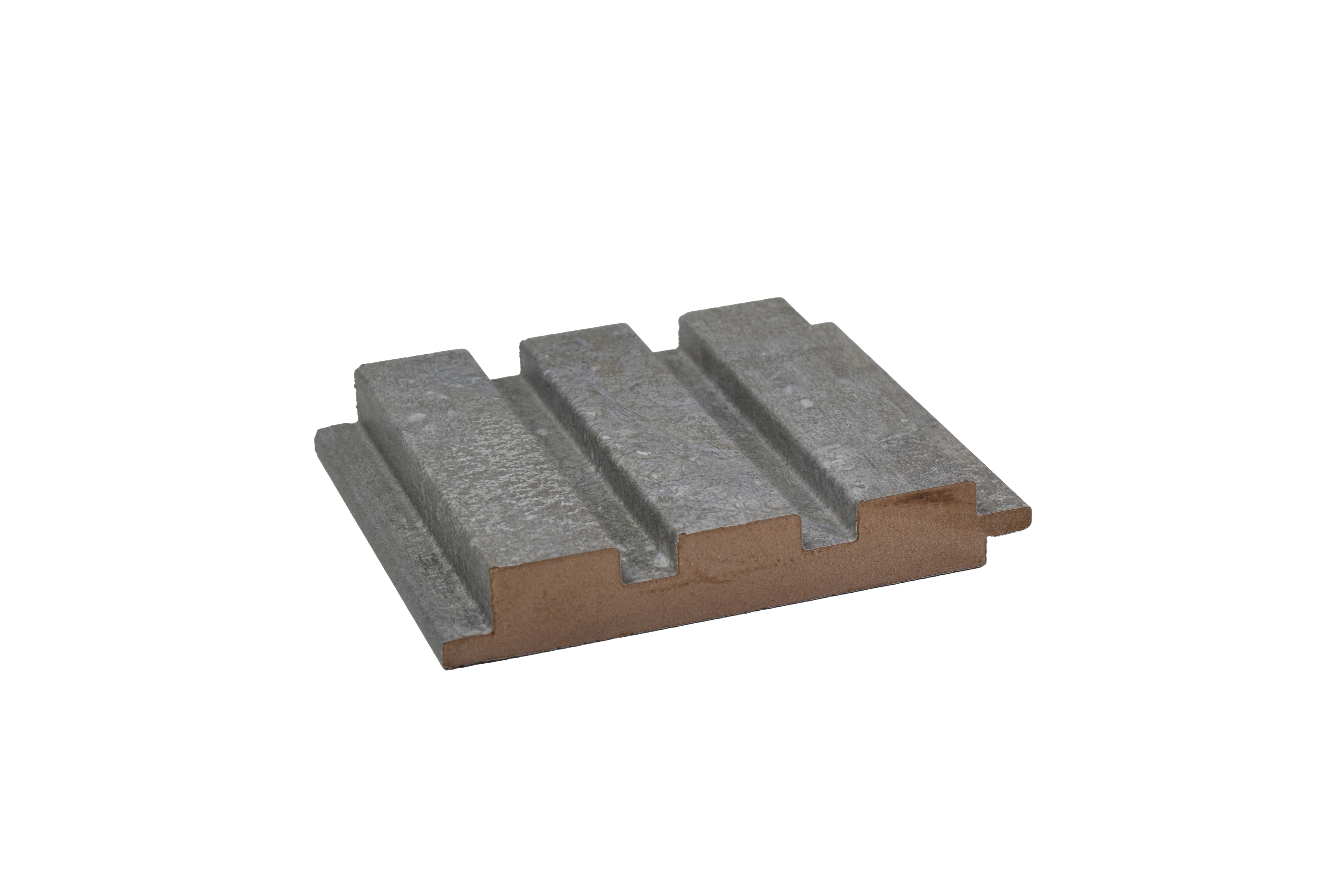 Grey Stone Louver PN 00082 9.5 ft x 4.7 inch MDF Panel - 18 mm | Suitable for Feature Wall, TV Unit & Living Room | Width is Subjected to 5% Variation