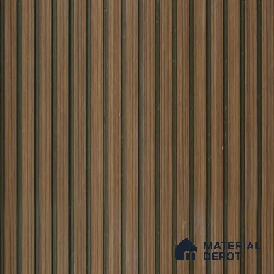 Brown Wooden Louver PN 01628 D 8 ft x 12 inch Charcoal Panel - 8 mm | Suitable for Feature Wall, TV Unit & Living Room | Width is Subjected to 5% Variation