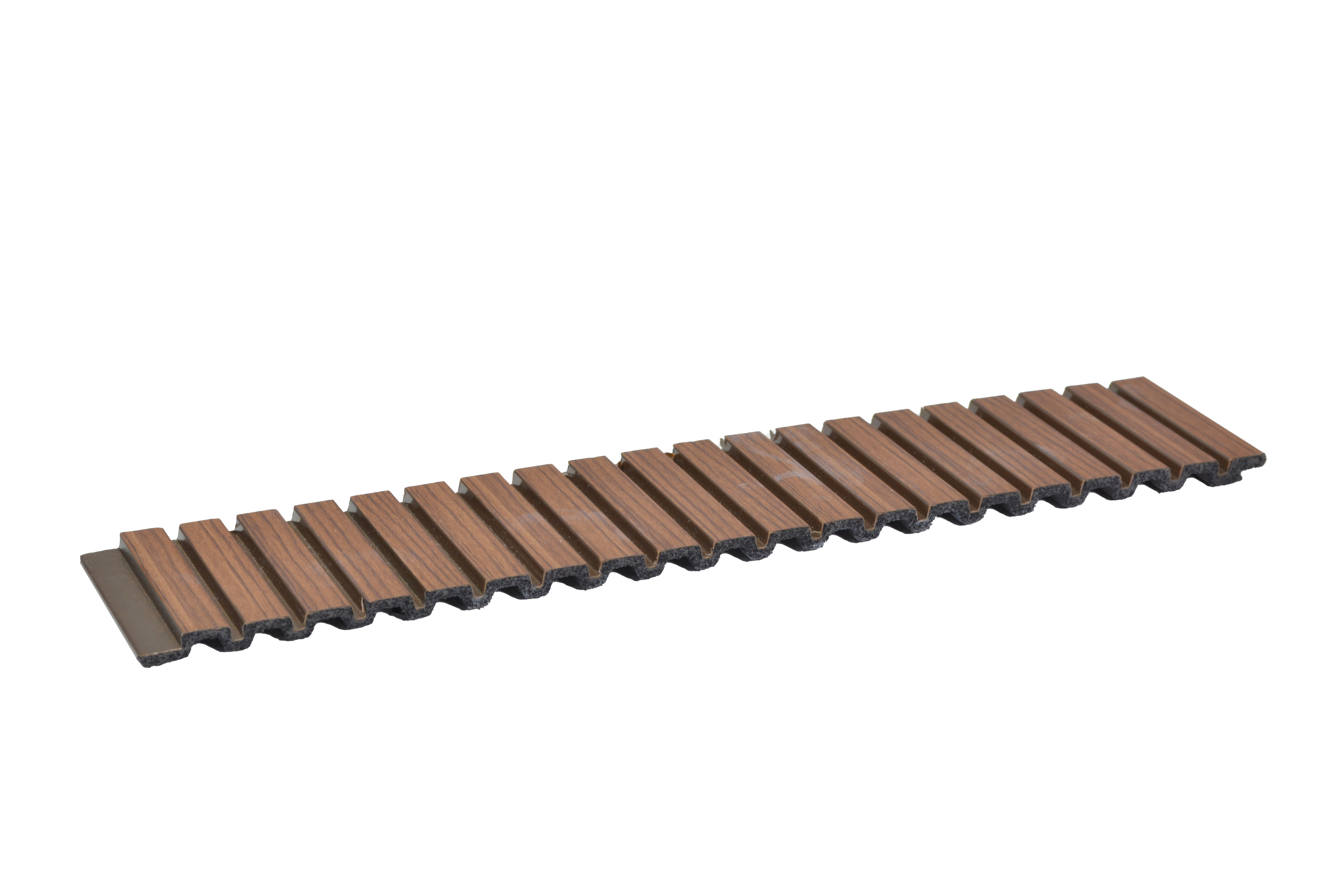 Brown Wooden Louver PN 01628 D 8 ft x 12 inch Charcoal Panel - 8 mm | Suitable for Feature Wall, TV Unit & Living Room | Width is Subjected to 5% Variation