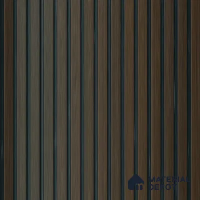 Dark Brown Wooden Louver PN 01628 C 8 ft x 12 inch Charcoal Panel - 8 mm | Suitable for Feature Wall, TV Unit & Living Room | Width is Subjected to 5% Variation