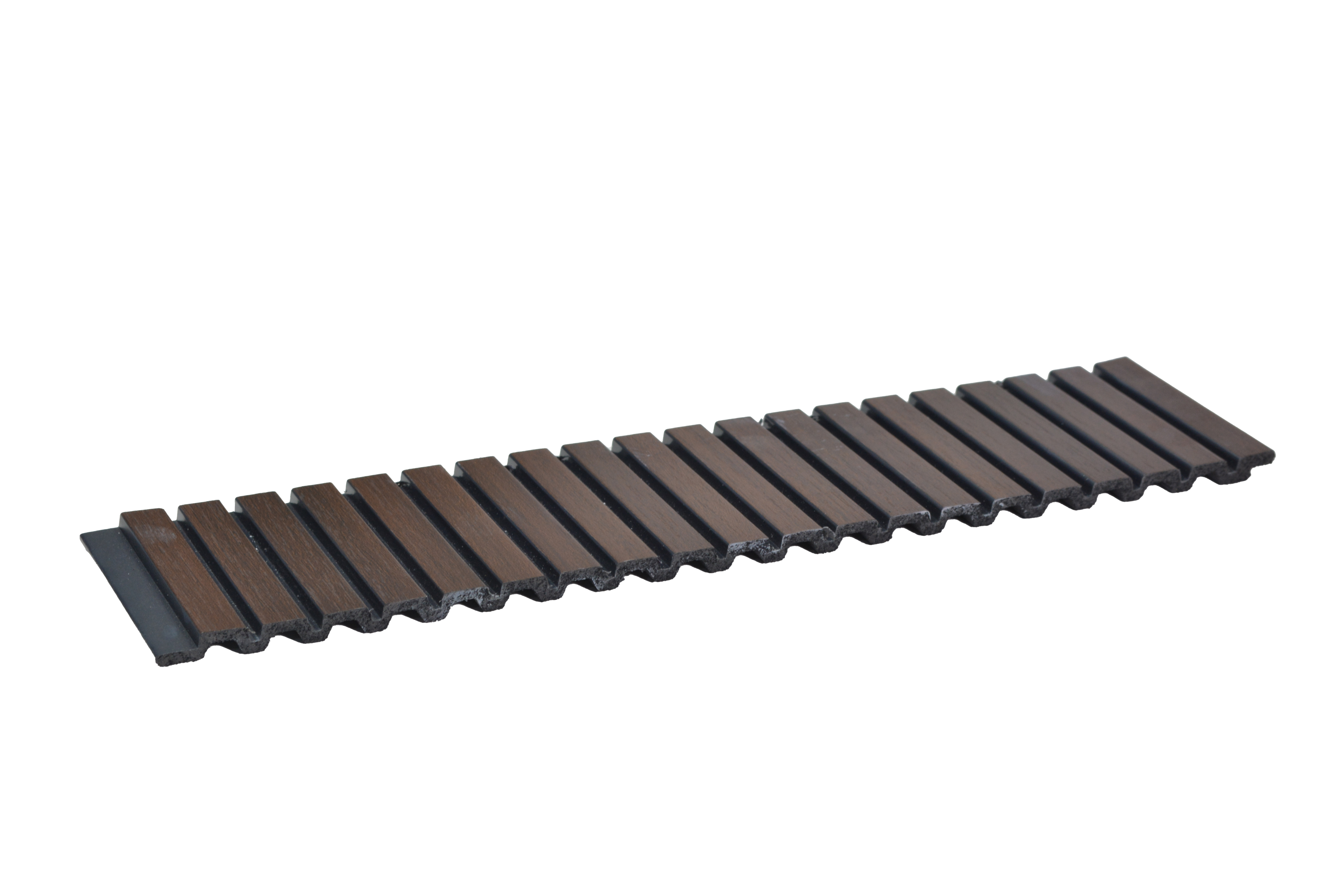 Dark Brown Wooden Louver PN 01628 C 8 ft x 12 inch Charcoal Panel - 8 mm | Suitable for Feature Wall, TV Unit & Living Room | Width is Subjected to 5% Variation