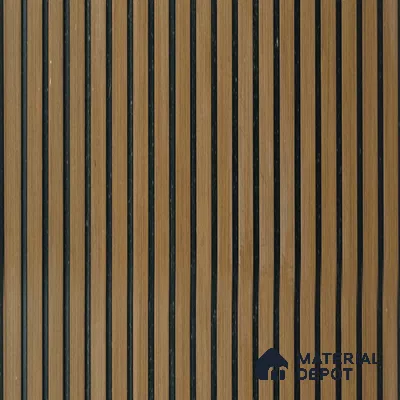 Light Brown Wooden Louver PN 01628 G 8 ft x 12 inch Charcoal Panel - 8 mm | Suitable for Feature Wall, TV Unit & Living Room | Width is Subjected to 5% Variation