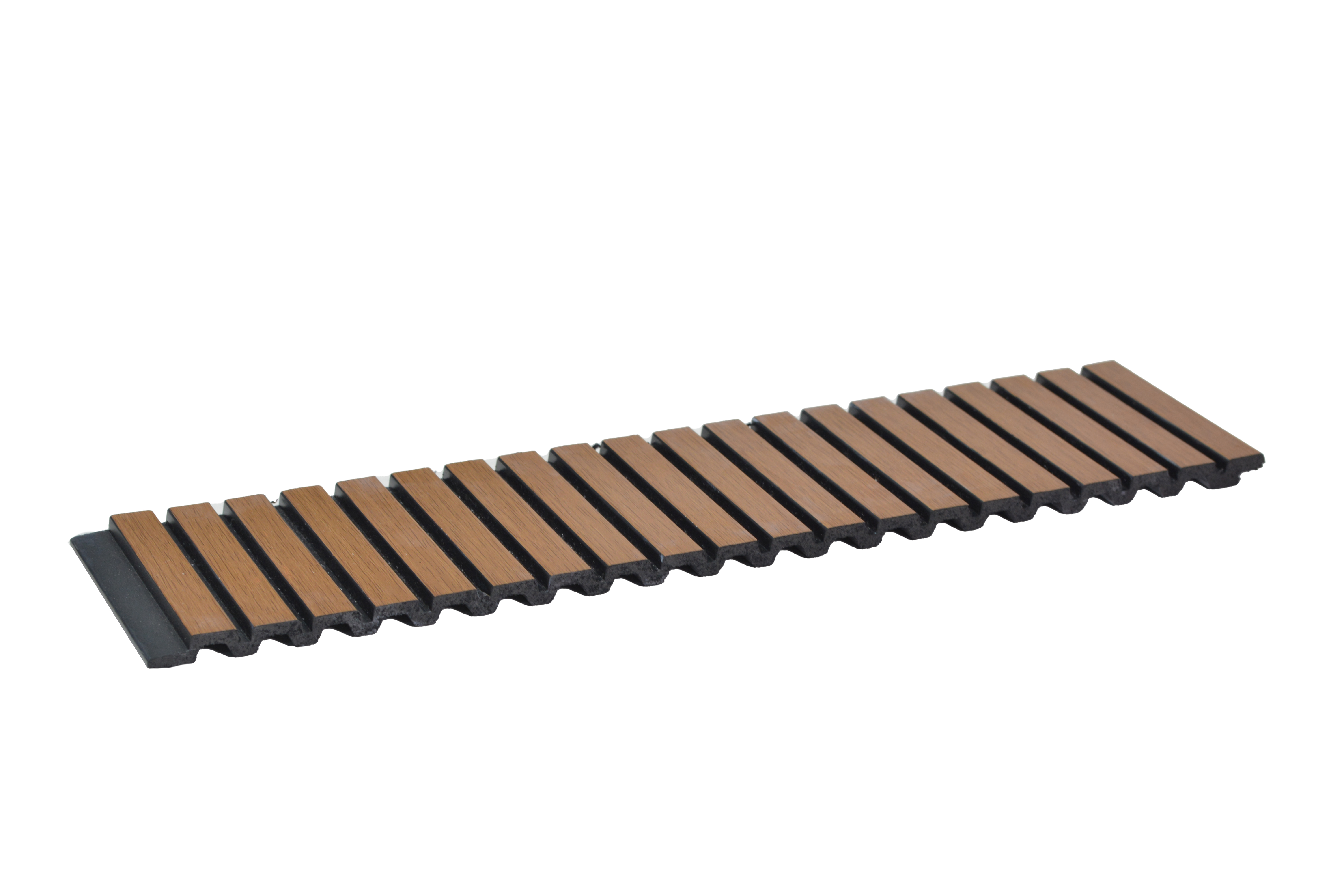 Light Brown Wooden Louver PN 01628 G 8 ft x 12 inch Charcoal Panel - 8 mm | Suitable for Feature Wall, TV Unit & Living Room | Width is Subjected to 5% Variation