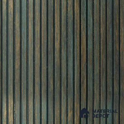 Rustic Brown Stone Louver PN 01628 H 8 ft x 12 inch Charcoal Panel - 8 mm | Suitable for Feature Wall, TV Unit & Living Room | Width is Subjected to 5% Variation
