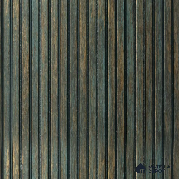 Rustic Brown Stone Louver PN 01628 H 8 ft x 12 inch Charcoal Panel - 8 mm | Suitable for Feature Wall, TV Unit & Living Room | Width is Subjected to 5% Variation