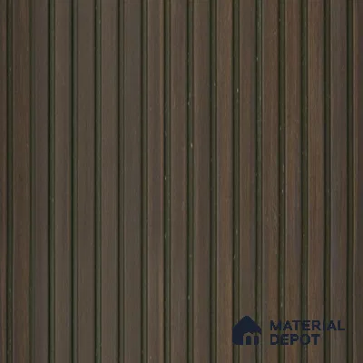 Wenge Wooden Louver PN 01628 B 8 ft x 12 inch Charcoal Panel - 8 mm | Suitable for Feature Wall, TV Unit & Living Room | Width is Subjected to 5% Variation