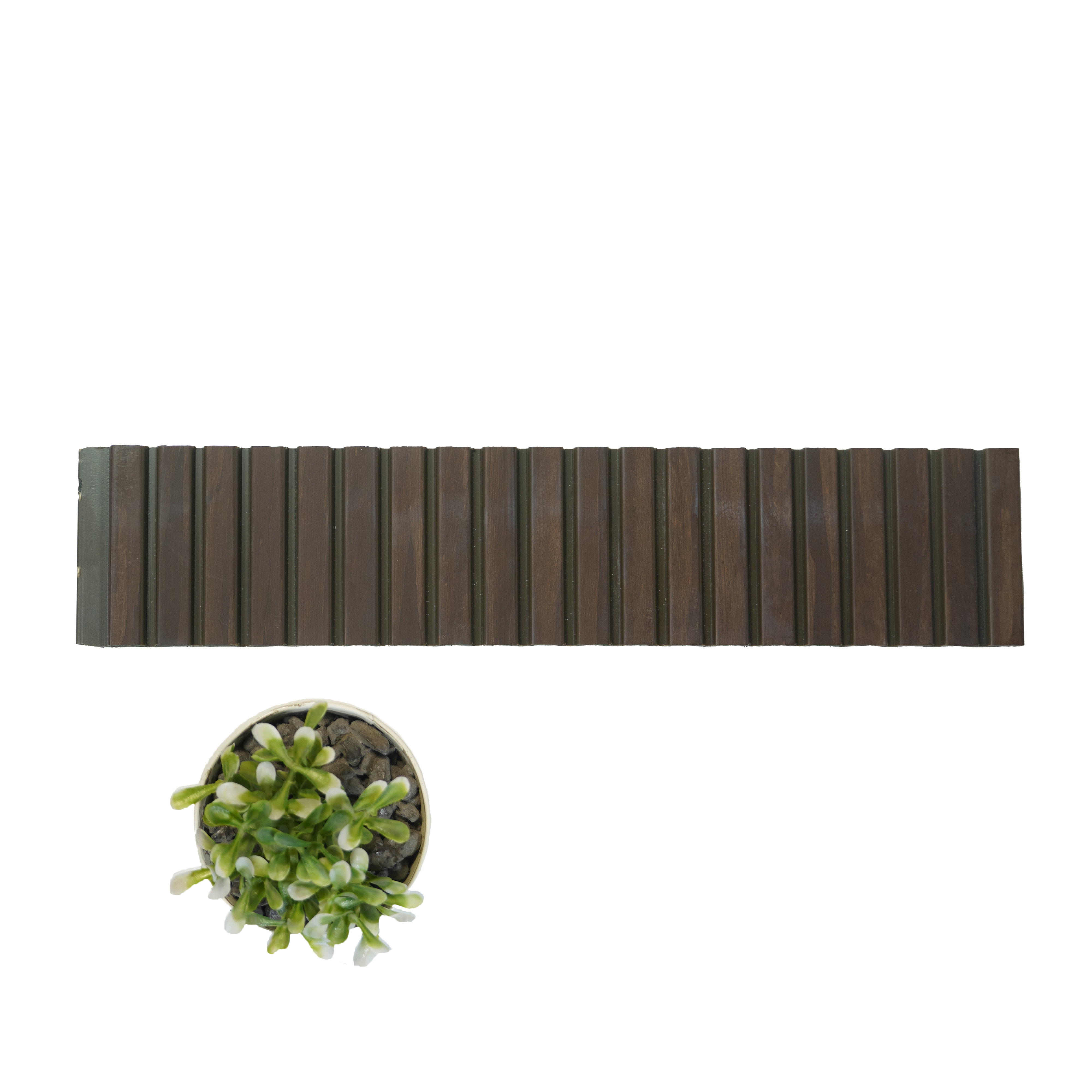 Wenge Wooden Louver PN 01628 B 8 ft x 12 inch Charcoal Panel - 8 mm | Suitable for Feature Wall, TV Unit & Living Room | Width is Subjected to 5% Variation
