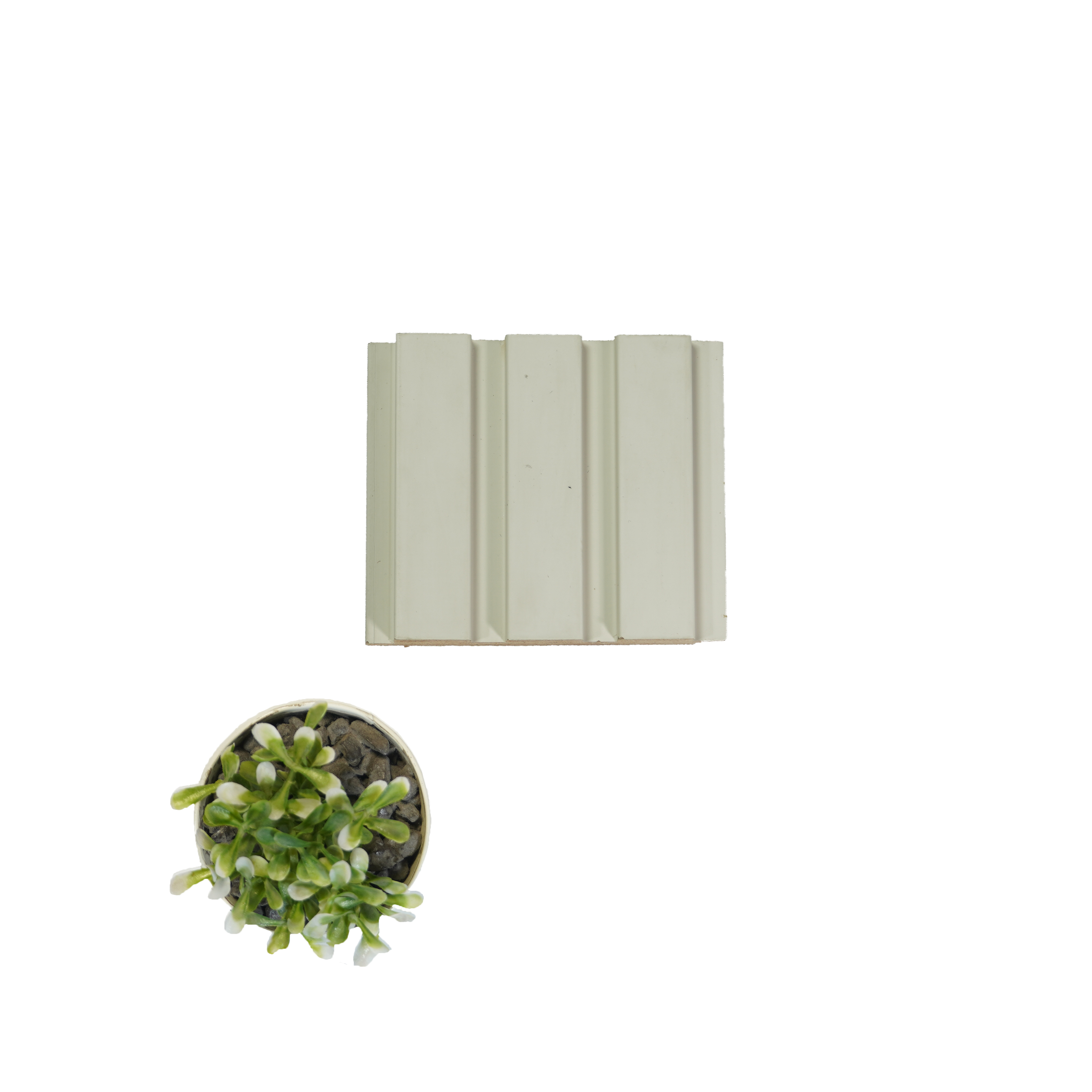 Beige Plain Colour Louver PN 00076 9.5 ft x 4.7 inch MDF Panel - 18 mm | Suitable for Feature Wall, TV Unit & Living Room | Width is Subjected to 5% Variation