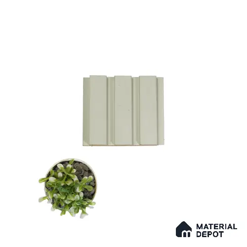 Beige Plain Colour Louver PN 00076 9.5 ft x 4.7 inch MDF Panel - 18 mm | Suitable for Feature Wall, TV Unit & Living Room | Width is Subjected to 5% Variation