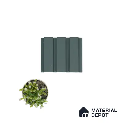 Black Plain Colour Louver PN 00075 9.5 ft x 4.7 inch MDF Panel - 18 mm | Suitable for Feature Wall, TV Unit & Living Room | Width is Subjected to 5% Variation