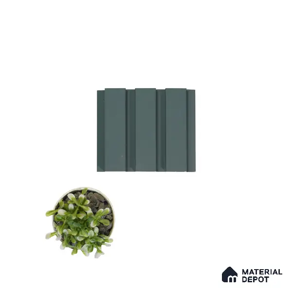 Black Plain Colour Louver PN 00075 9.5 ft x 4.7 inch MDF Panel - 18 mm | Suitable for Feature Wall, TV Unit & Living Room | Width is Subjected to 5% Variation