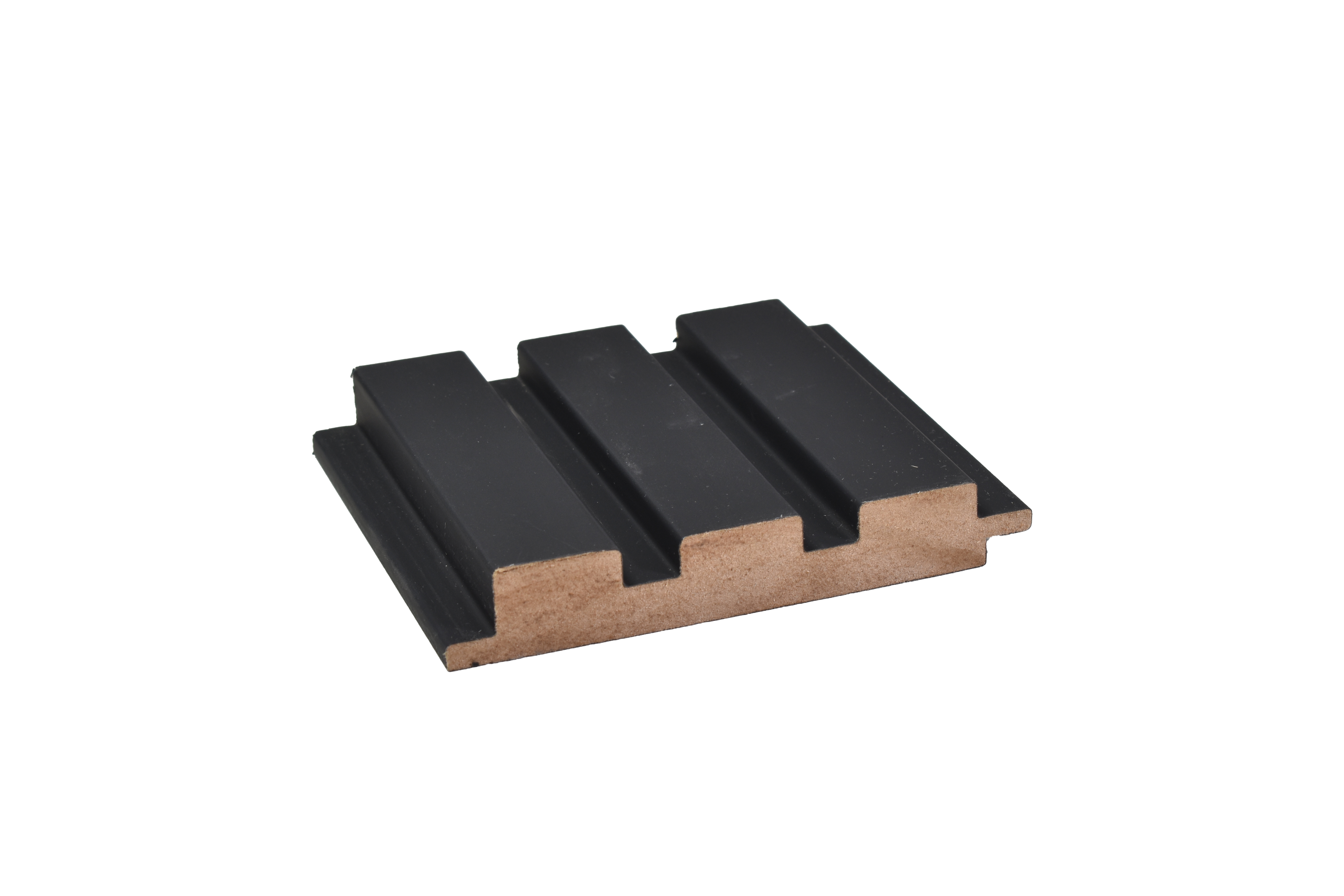 Black Plain Colour Louver PN 00077 9.5 ft x 4.7 inch MDF Panel - 18 mm | Suitable for Feature Wall, TV Unit & Living Room | Width is Subjected to 5% Variation