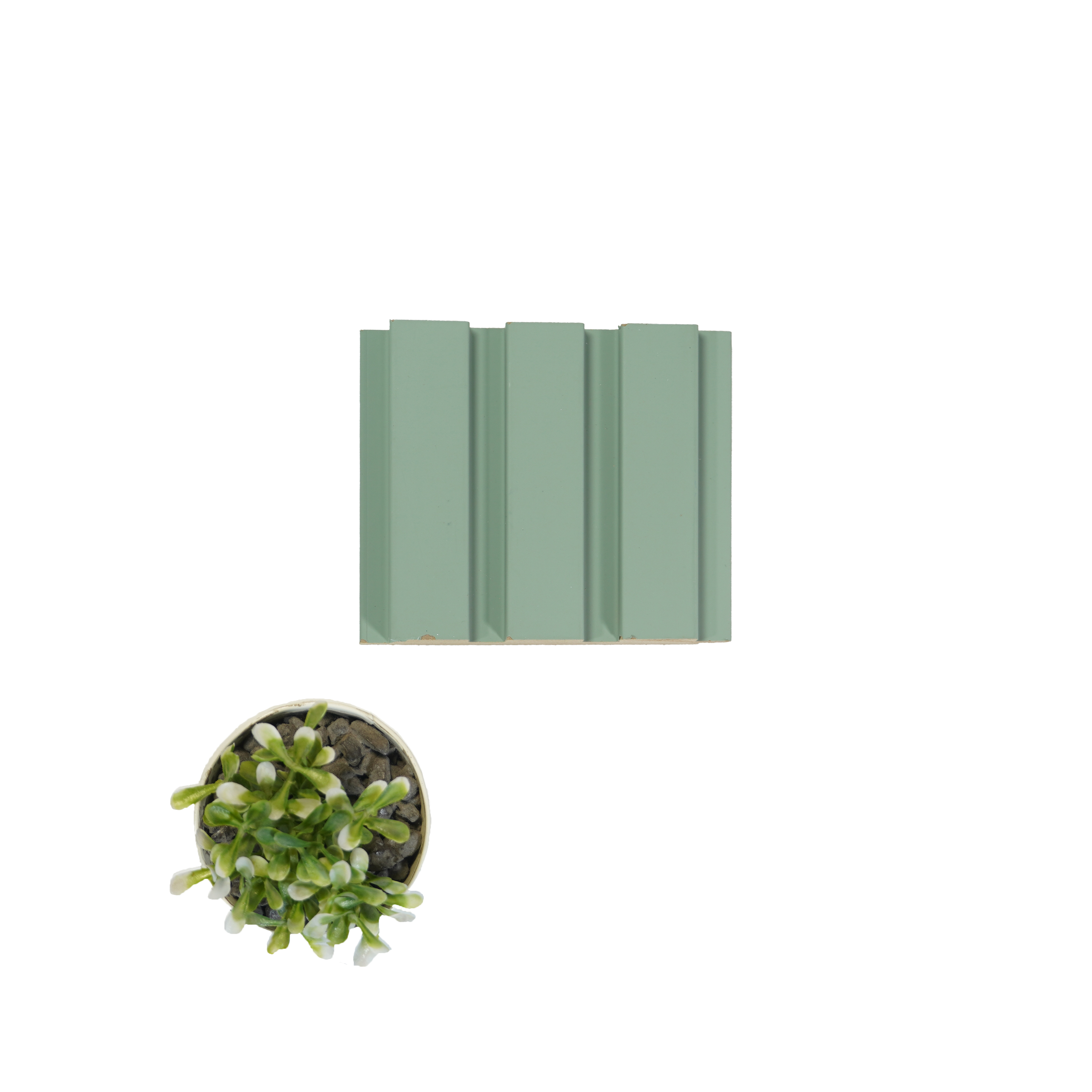 Green Plain Colour Louver PN 00074 9.5 ft x 4.7 inch MDF Panel - 18 mm | Suitable for Feature Wall, TV Unit & Living Room | Width is Subjected to 5% Variation