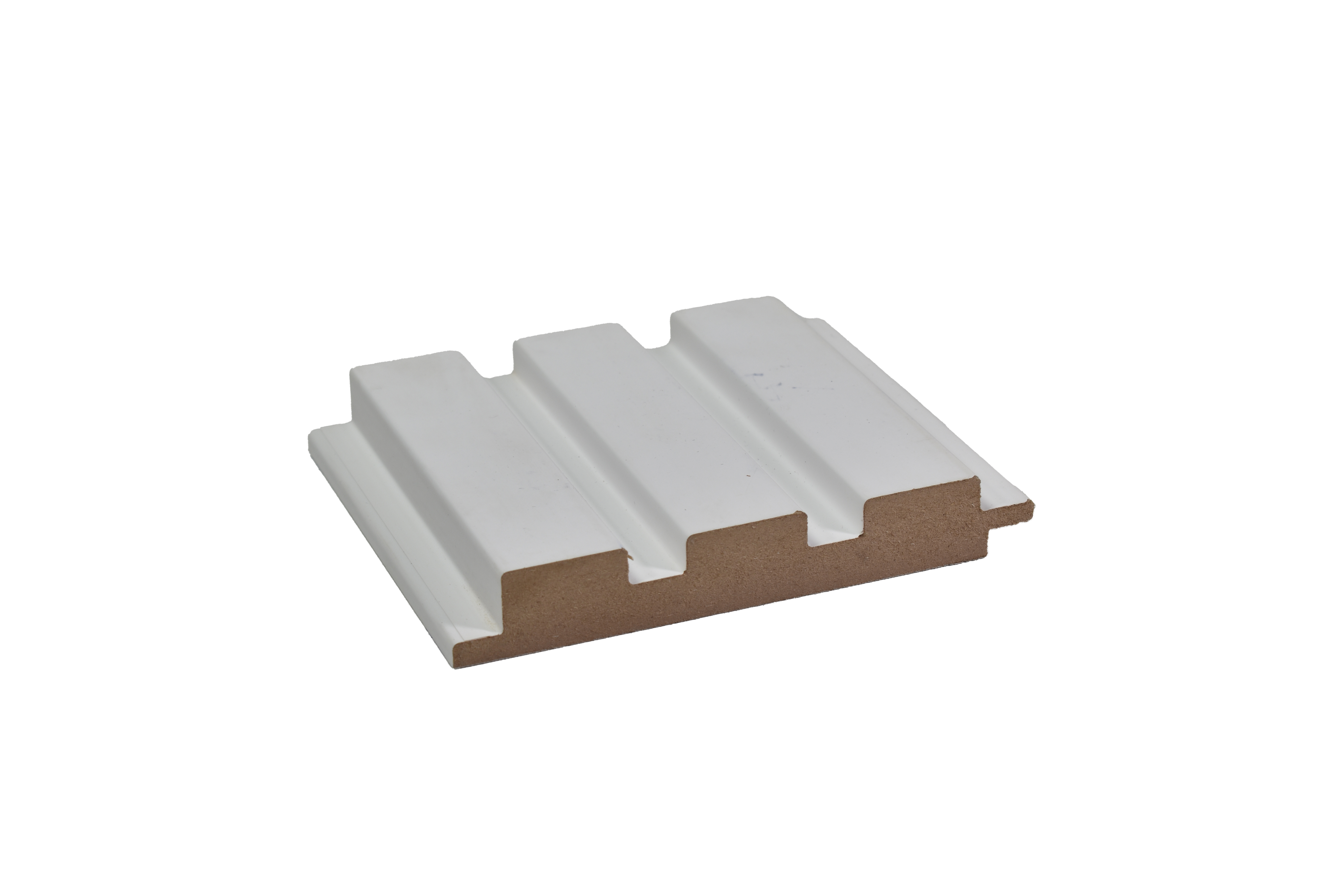 White Plain Colour Louver PN 00073 9.5 ft x 4.7 inch MDF Panel - 18 mm | Suitable for Feature Wall, TV Unit & Living Room | Width is Subjected to 5% Variation