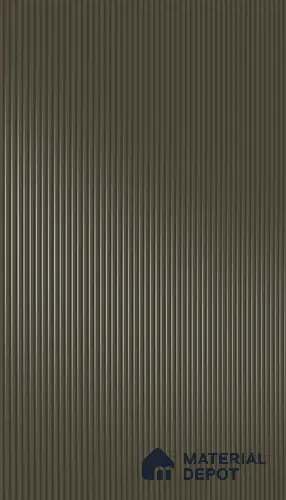 Espresso Brown Fluted Solid Color 1D 05210 Espresso Dust 8 ft x 4 ft High Gloss Finish Acrylic Laminate - 2.3 mm | Suitable for TV Unit,Wardrobe, Kitchen Cabinets