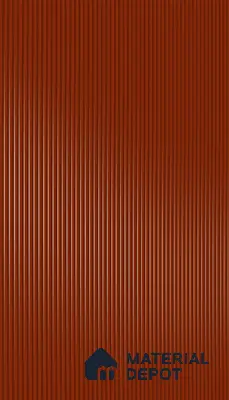 Fluted Solid Color 1D 05224 Clay 8 ft x 4 ft High Gloss Finish Acrylic Laminate - 2.3 mm | Suitable for TV Unit,Wardrobe, Kitchen Cabinets
