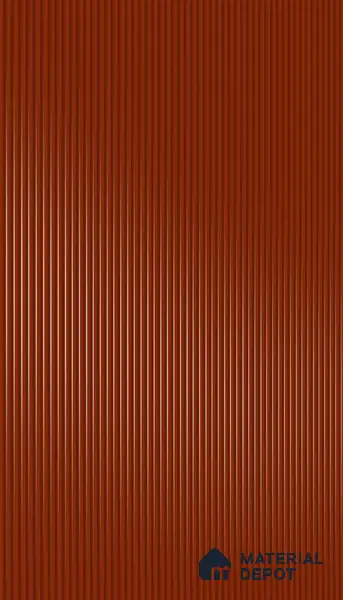 Fluted Solid Color 1D 05224 Clay 8 ft x 4 ft High Gloss Finish Acrylic Laminate - 2.3 mm | Suitable for TV Unit,Wardrobe, Kitchen Cabinets