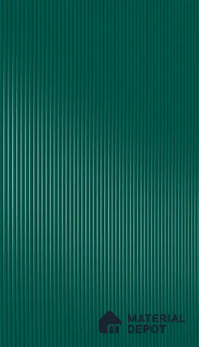 Deep Aqua Blue Fluted Solid Color 1D 05220 Deep Aqua 8 ft x 4 ft High Gloss Finish Acrylic Laminate - 2.3 mm | Suitable for TV Unit,Wardrobe, Kitchen Cabinets