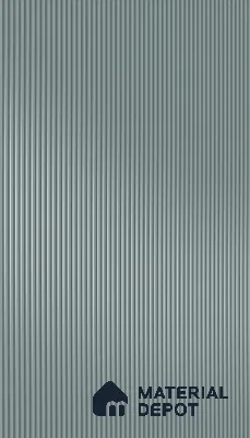 Clouded Blue Grey Fluted Solid Color 1D 05241 Clouded Blue 8 ft x 4 ft High Gloss Finish Acrylic Laminate - 2.3 mm | Suitable for TV Unit,Wardrobe, Kitchen Cabinets