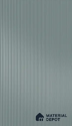 Clouded Blue Grey Fluted Solid Color 1D 05241 Clouded Blue 8 ft x 4 ft High Gloss Finish Acrylic Laminate - 2.3 mm | Suitable for TV Unit,Wardrobe, Kitchen Cabinets