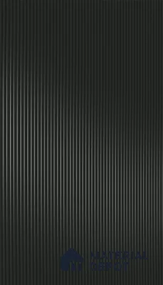 Jet Black Fluted Solid Color 1D 05243 Olive Stone 8 ft x 4 ft High Gloss Finish Acrylic Laminate - 2.3 mm | Suitable for TV Unit,Wardrobe, Kitchen Cabinets