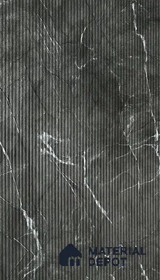 Marble Fluted 1D 05275 Midnight Flutes 8 ft x 4 ft High Gloss Finish Acrylic Laminate - 2.3 mm | Suitable for TV Unit,Wardrobe, Kitchen Cabinets