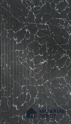 Marble Fluted 1D 05292 Shadow Veins 8 ft x 4 ft High Gloss Finish Acrylic Laminate - 2.3 mm | Suitable for TV Unit,Wardrobe, Kitchen Cabinets