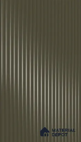 Urban Slate Brown Fluted Solid Color 1D 05414 Urban Slate 8 ft x 4 ft High Gloss Finish Acrylic Laminate - 3 mm | Suitable for TV Unit,Wardrobe, Kitchen Cabinets